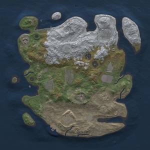 Thumbnail Rust Map: Procedural Map, Size: 3500, Seed: 1605077051, 18 Monuments