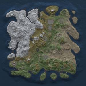 Thumbnail Rust Map: Procedural Map, Size: 3700, Seed: 1663585292, 17 Monuments