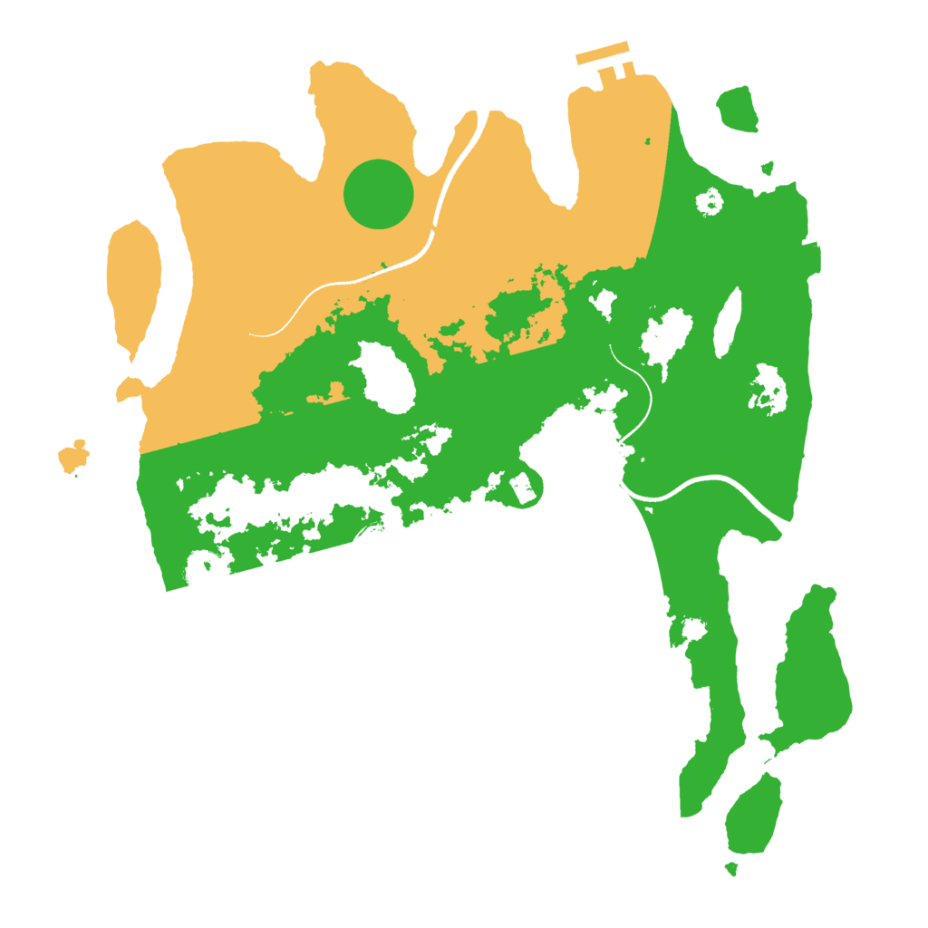 Biome Rust Map: Procedural Map, Size: 3500, Seed: 98127578