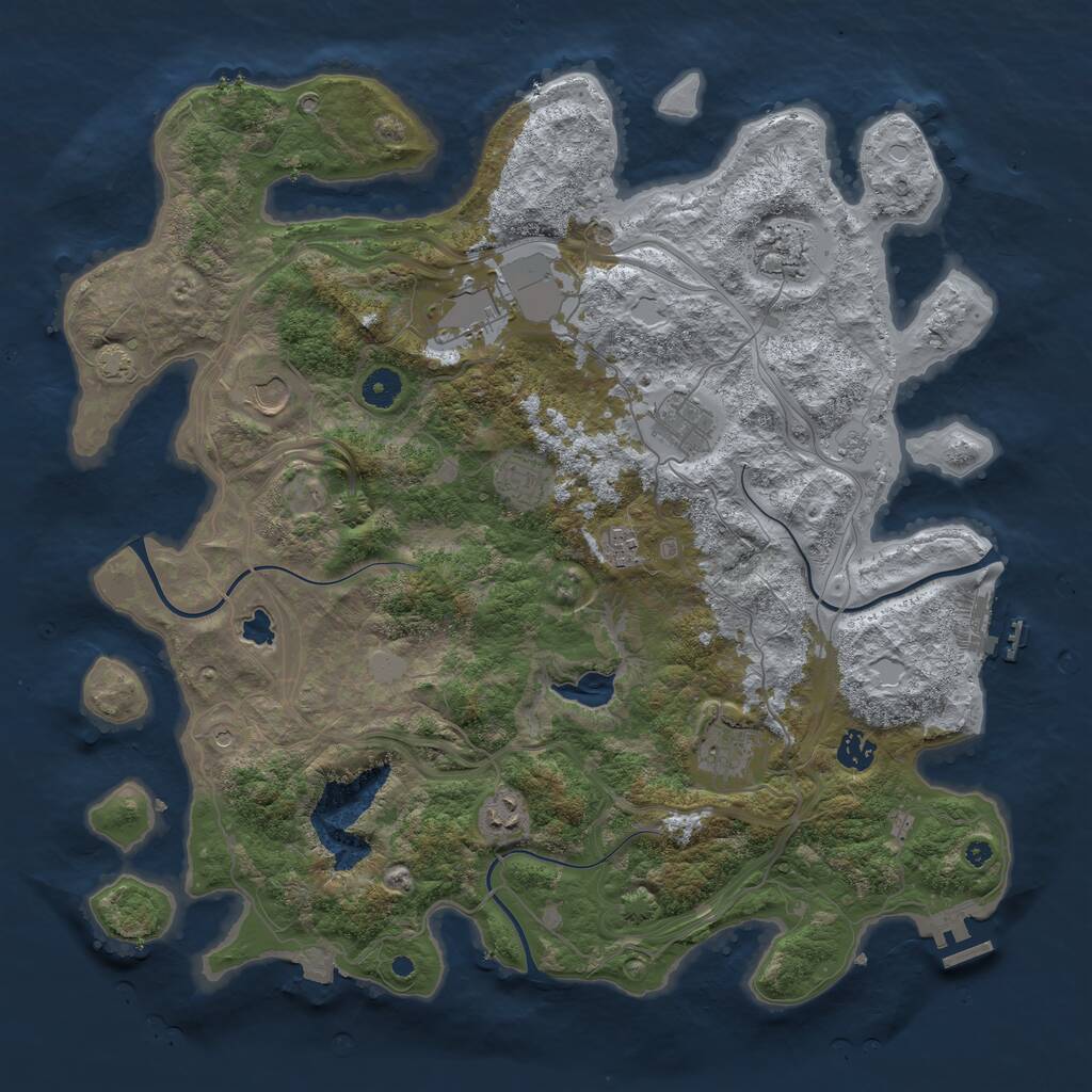 Rust Map: Procedural Map, Size: 4250, Seed: 123, 15 Monuments