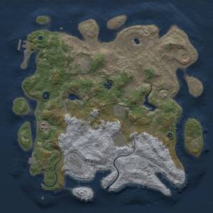 Thumbnail Rust Map: Procedural Map, Size: 4000, Seed: 720, 13 Monuments