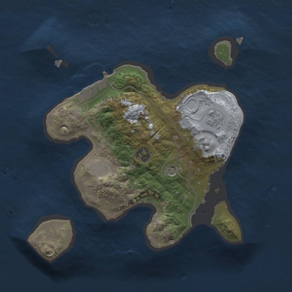Rust Map: Procedural Map, Size: 2000, Seed: 356146721, 6 Monuments