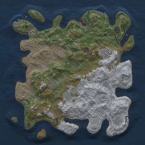 Thumbnail Rust Map: Procedural Map, Size: 4050, Seed: 1323528624, 19 Monuments