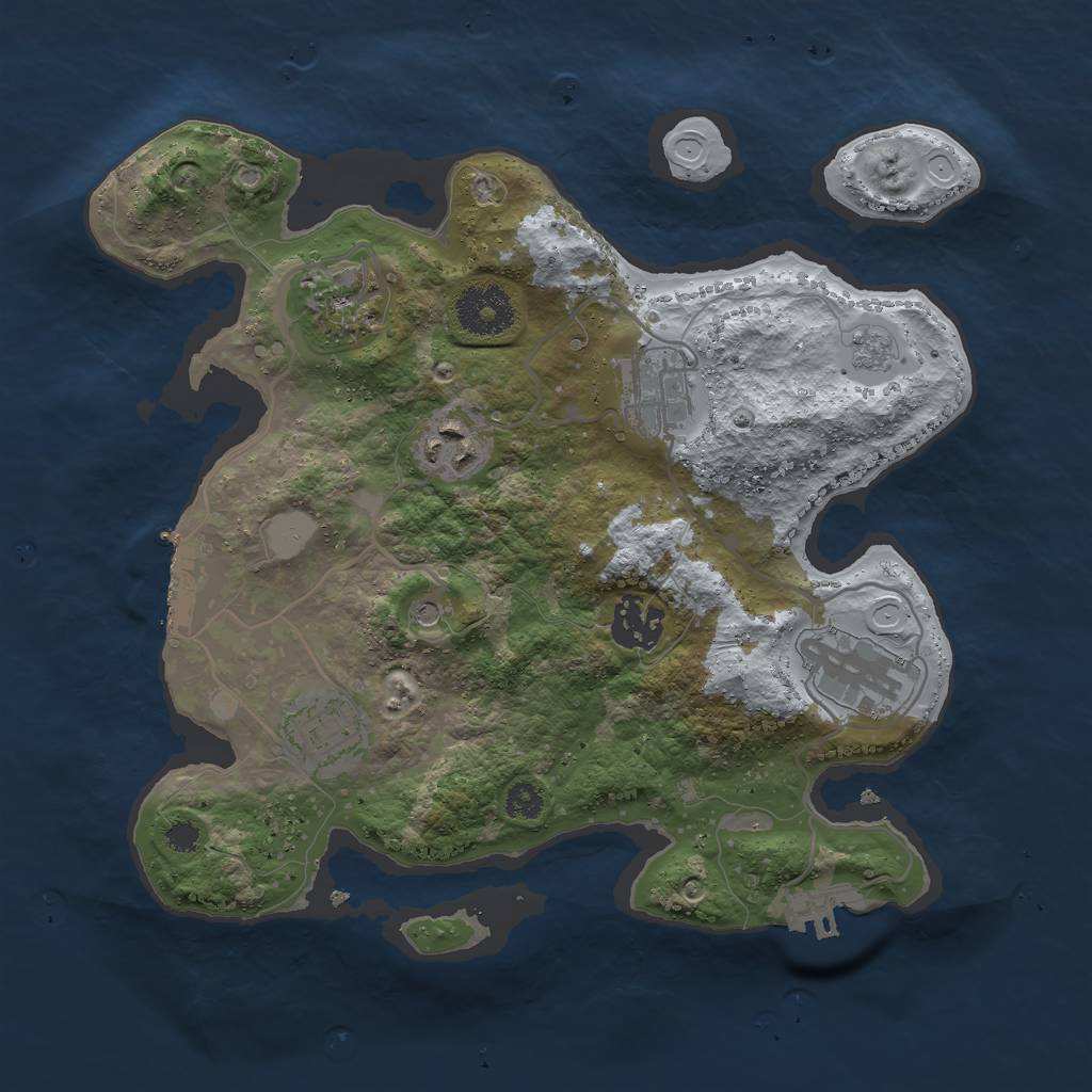 Rust Map: Procedural Map, Size: 3000, Seed: 937312301, 13 Monuments