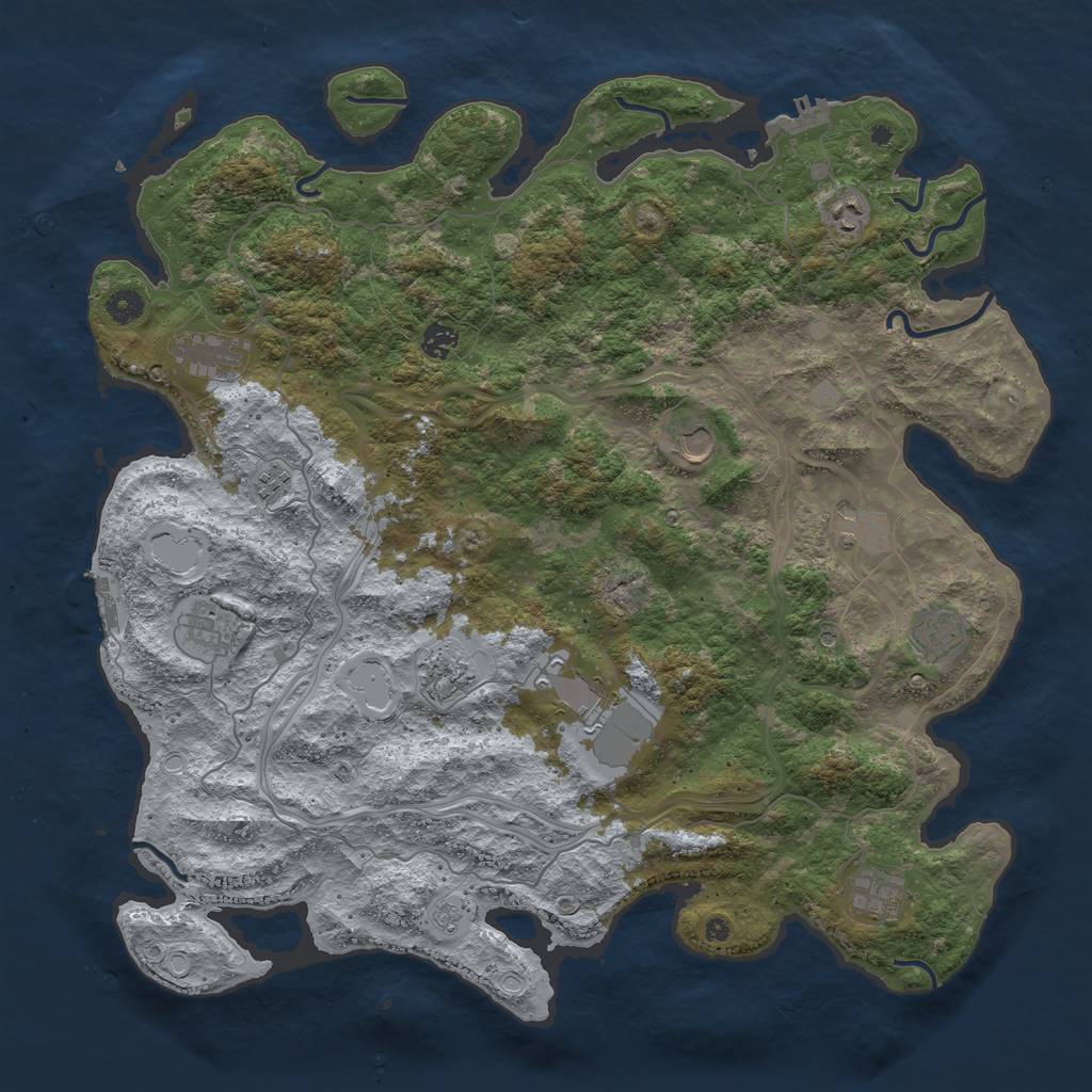Rust Map: Procedural Map, Size: 4600, Seed: 1767271339, 20 Monuments