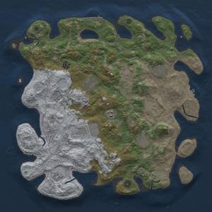 Thumbnail Rust Map: Procedural Map, Size: 4250, Seed: 1676053652, 17 Monuments