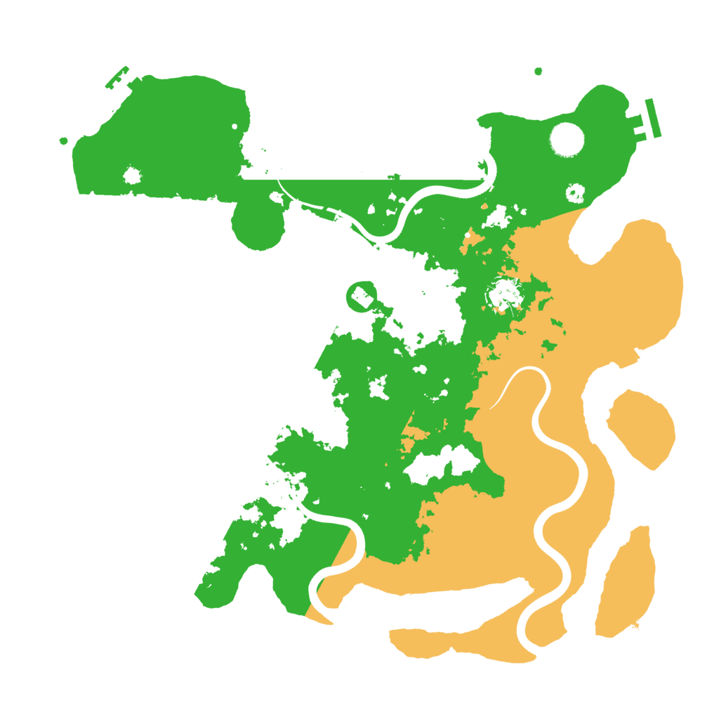 Biome Rust Map: Procedural Map, Size: 3700, Seed: 500161406