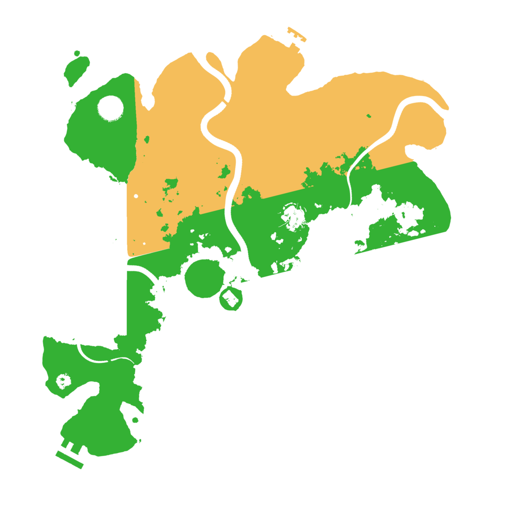 Biome Rust Map: Procedural Map, Size: 3500, Seed: 3245566