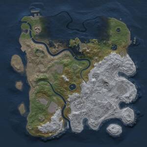 Thumbnail Rust Map: Procedural Map, Size: 3500, Seed: 2074373337, 14 Monuments