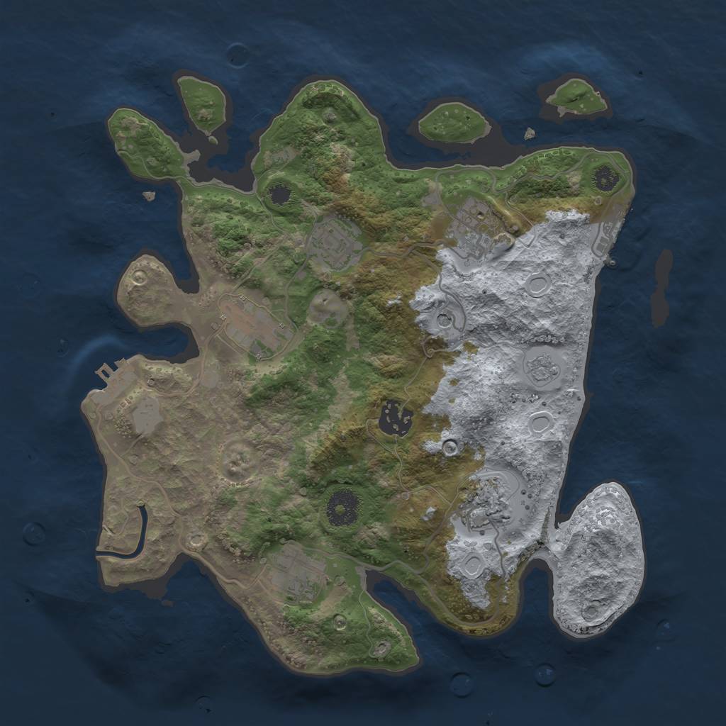 Rust Map: Procedural Map, Size: 3100, Seed: 800, 13 Monuments