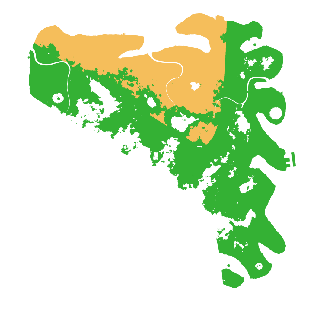 Biome Rust Map: Procedural Map, Size: 4444, Seed: 999999