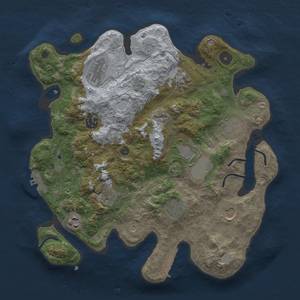 Thumbnail Rust Map: Procedural Map, Size: 3500, Seed: 1481, 17 Monuments