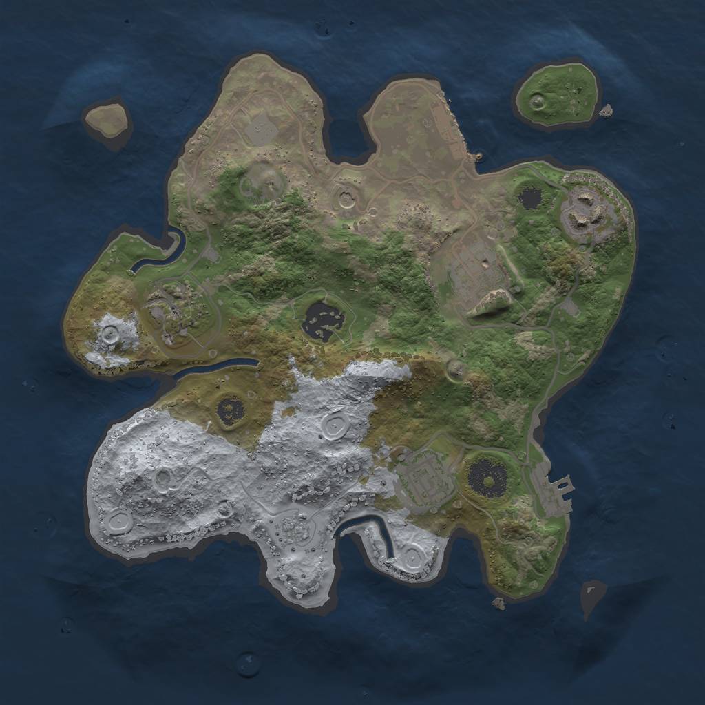 Rust Map: Procedural Map, Size: 2700, Seed: 97195338, 14 Monuments