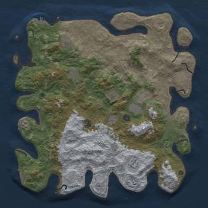 Thumbnail Rust Map: Procedural Map, Size: 4500, Seed: 133122843, 20 Monuments