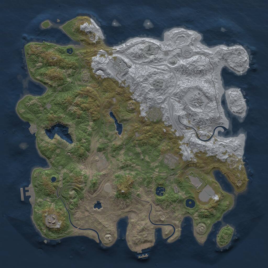 Rust Map: Procedural Map, Size: 4250, Seed: 925536878, 15 Monuments