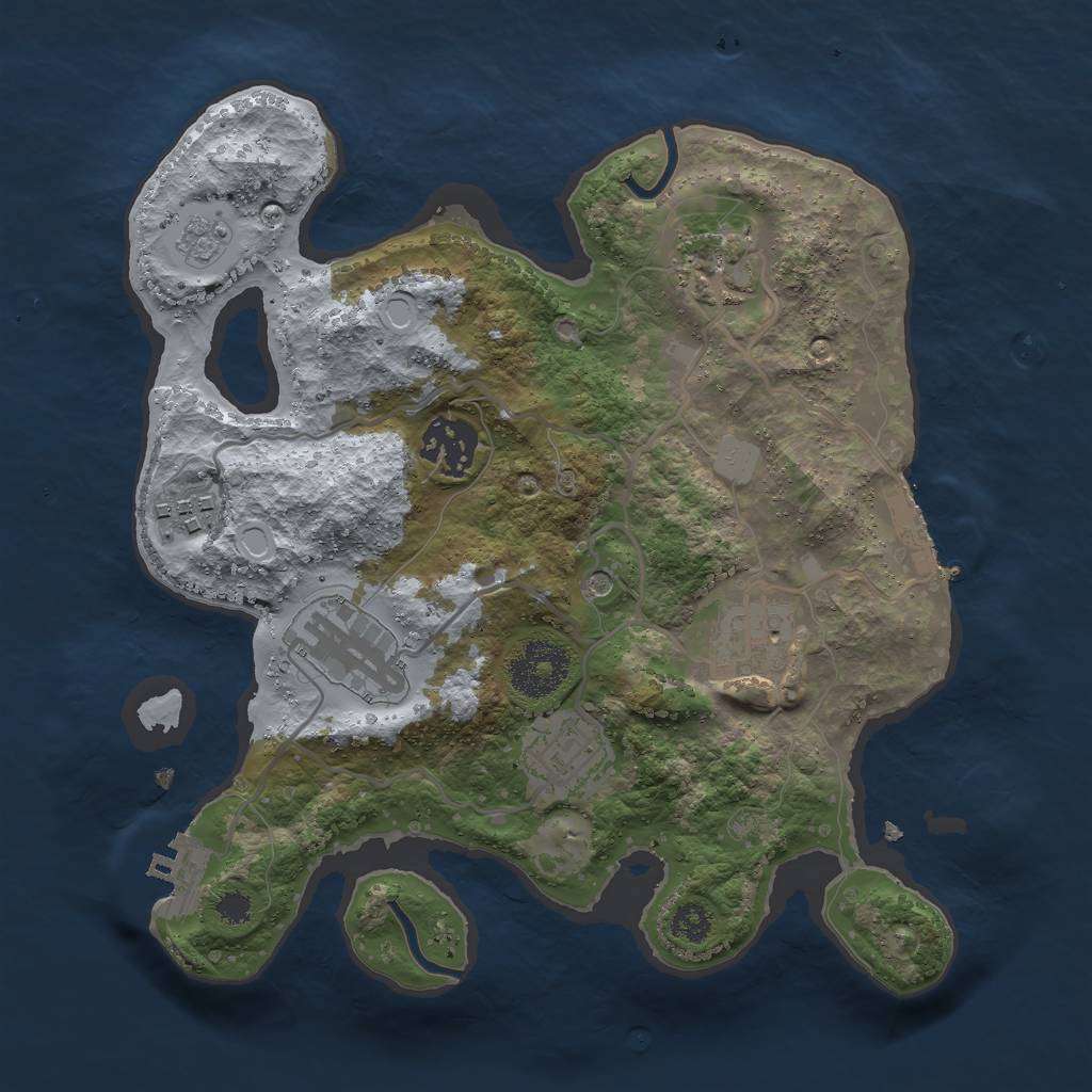 Rust Map: Procedural Map, Size: 2800, Seed: 889106002, 15 Monuments