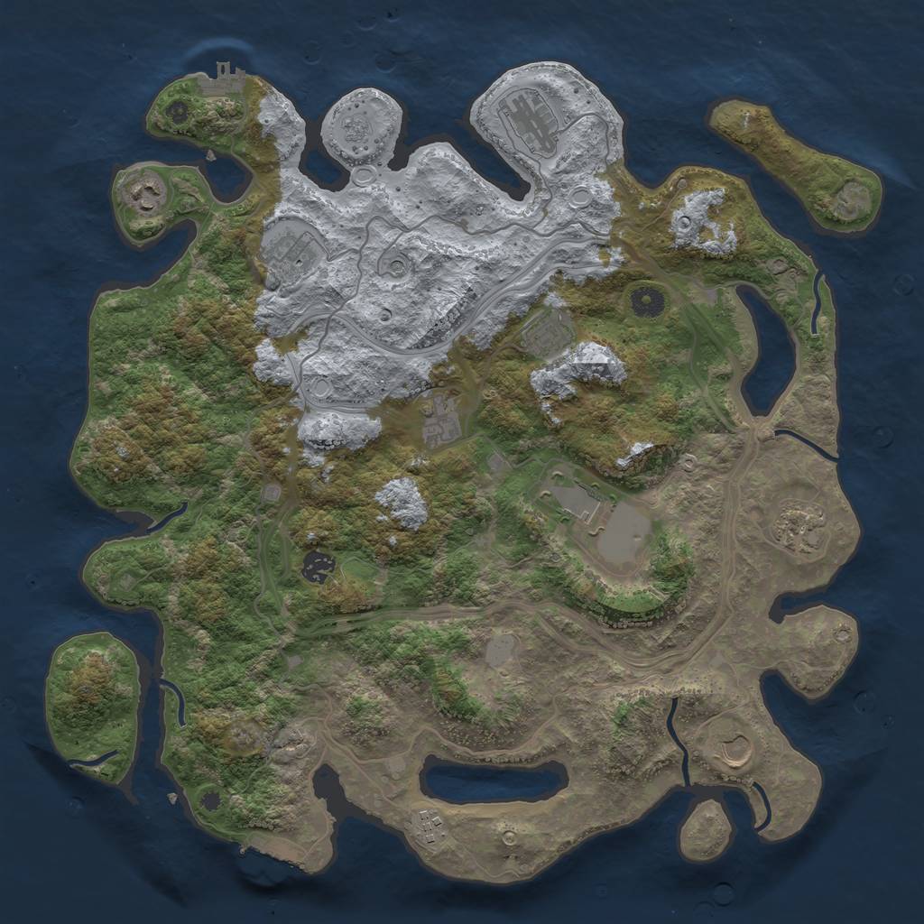 Rust Map: Procedural Map, Size: 4250, Seed: 18219, 19 Monuments