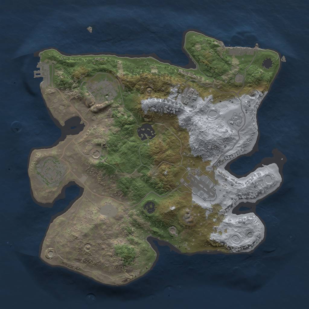 Rust Map: Procedural Map, Size: 2700, Seed: 479, 14 Monuments