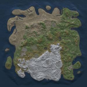 Thumbnail Rust Map: Procedural Map, Size: 4500, Seed: 745591491, 18 Monuments