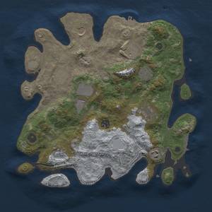 Thumbnail Rust Map: Procedural Map, Size: 3500, Seed: 165767152, 19 Monuments