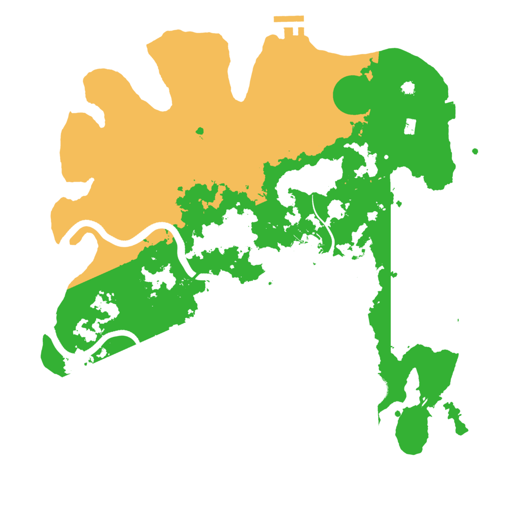 Biome Rust Map: Procedural Map, Size: 3500, Seed: 165767152