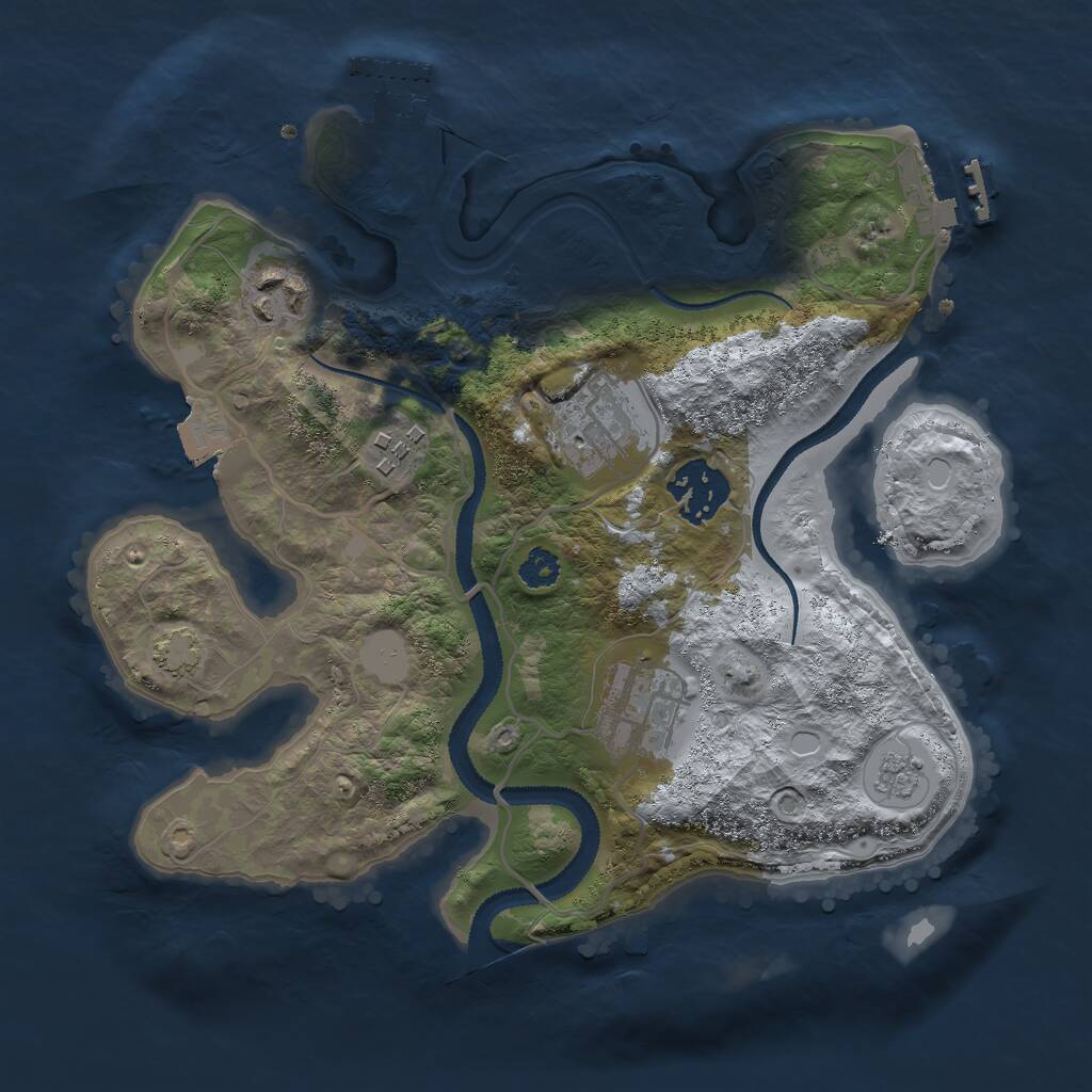 Rust Map: Procedural Map, Size: 2750, Seed: 24325232, 10 Monuments