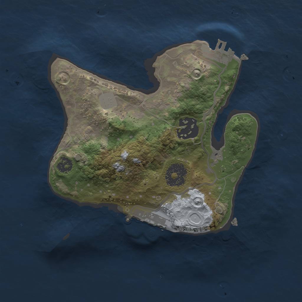 Rust Map: Procedural Map, Size: 2000, Seed: 3292797, 8 Monuments