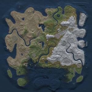 Thumbnail Rust Map: Procedural Map, Size: 4500, Seed: 1480374210, 16 Monuments