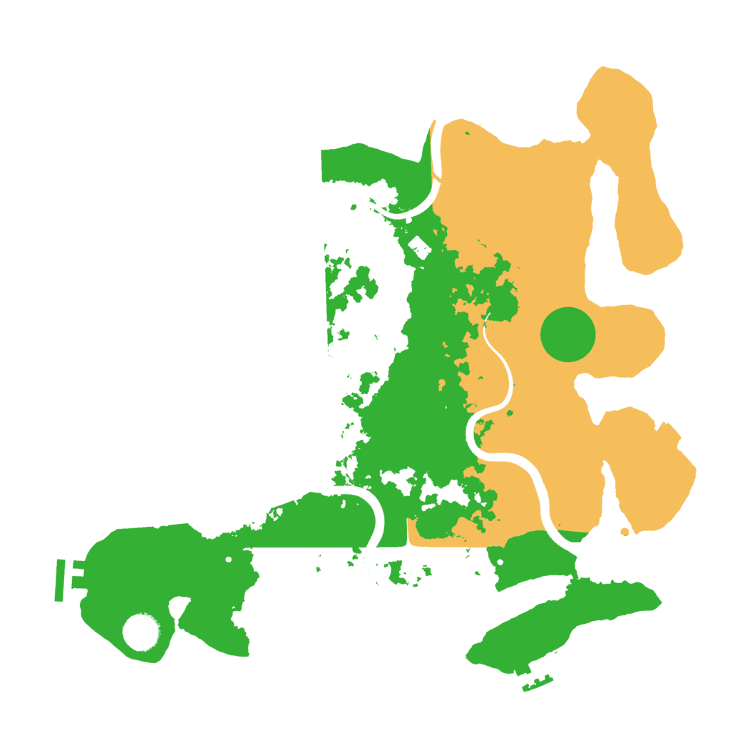 Biome Rust Map: Procedural Map, Size: 3500, Seed: 24250821