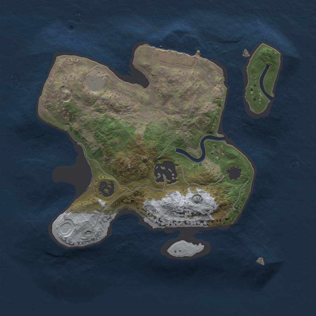 Rust Map: Procedural Map, Size: 2000, Seed: 582107389, 7 Monuments