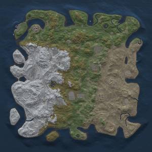 Thumbnail Rust Map: Procedural Map, Size: 4500, Seed: 658298265, 20 Monuments