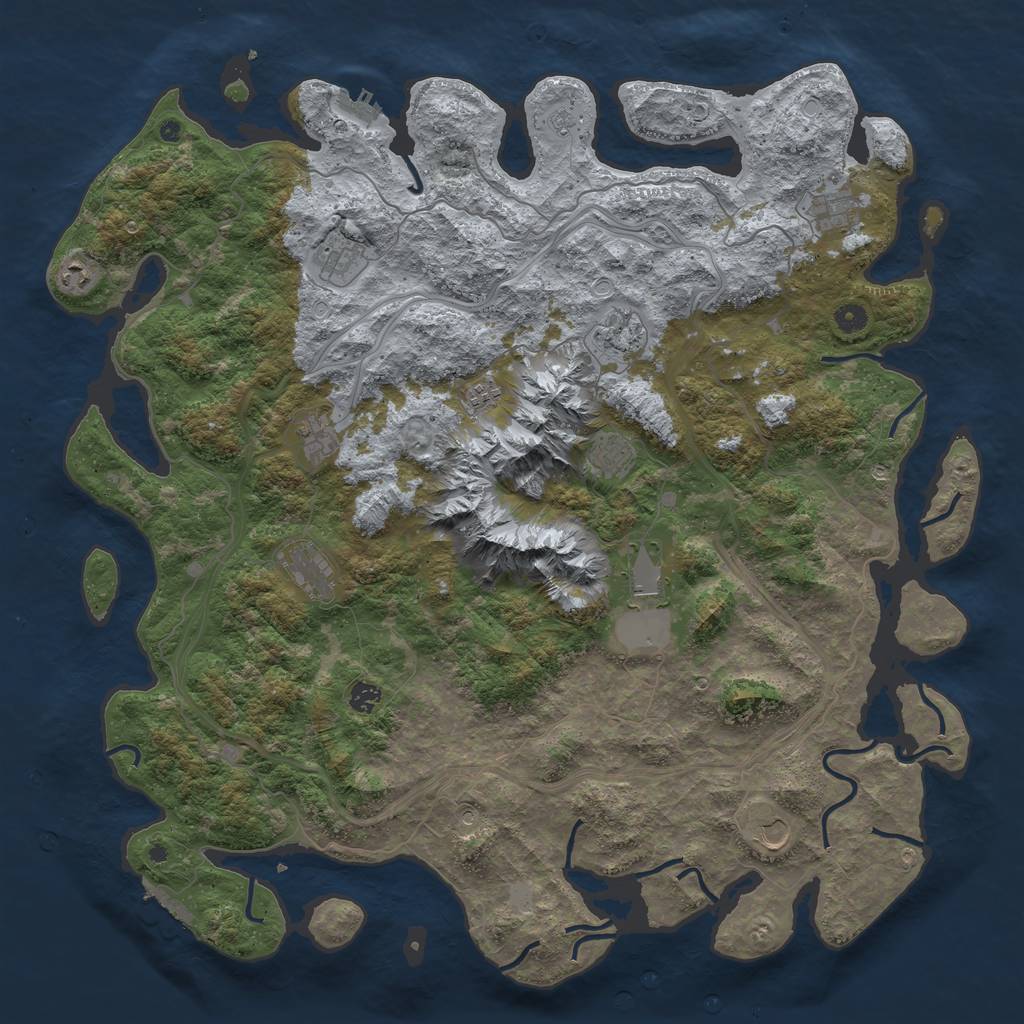 Rust Map: Procedural Map, Size: 5004, Seed: 35002, 20 Monuments