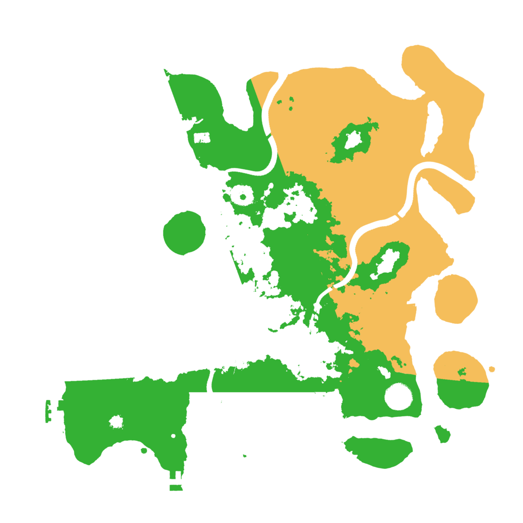 Biome Rust Map: Procedural Map, Size: 3500, Seed: 6681