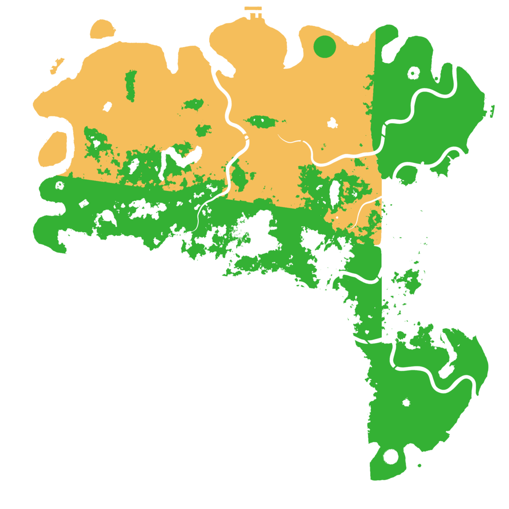 Biome Rust Map: Procedural Map, Size: 6000, Seed: 100122
