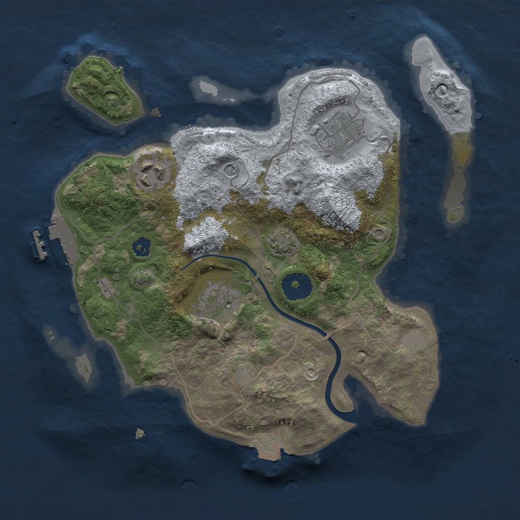 Rust Map: Procedural Map, Size: 2700, Seed: 1488, 7 Monuments