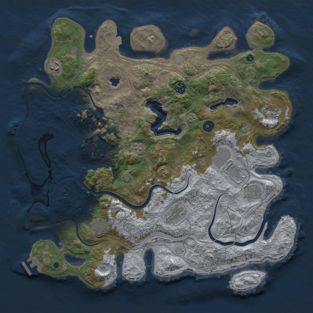 Rust Map: Procedural Map, Size: 4250, Seed: 810412001, 15 Monuments
