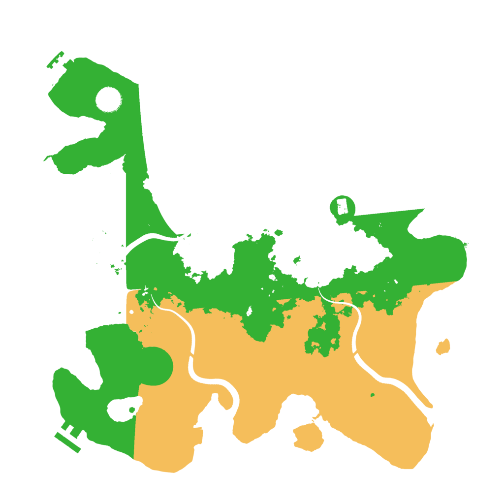Biome Rust Map: Procedural Map, Size: 3500, Seed: 94184387