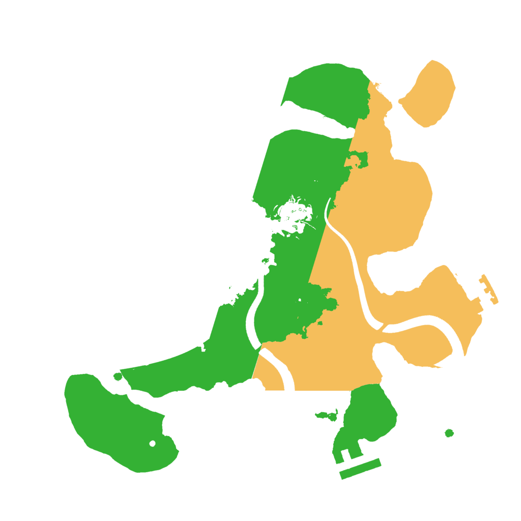 Biome Rust Map: Procedural Map, Size: 2500, Seed: 32588