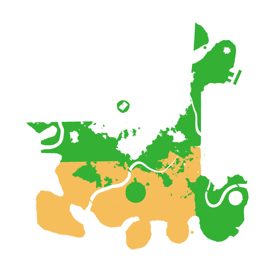 Biome Rust Map: Procedural Map, Size: 3500, Seed: 57786277