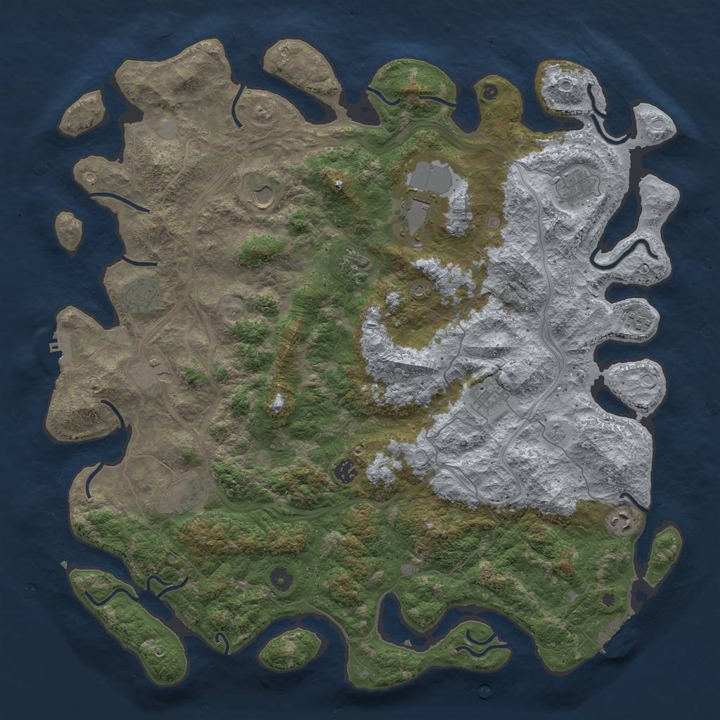 Rust Map: Procedural Map, Size: 4750, Seed: 189110, 20 Monuments