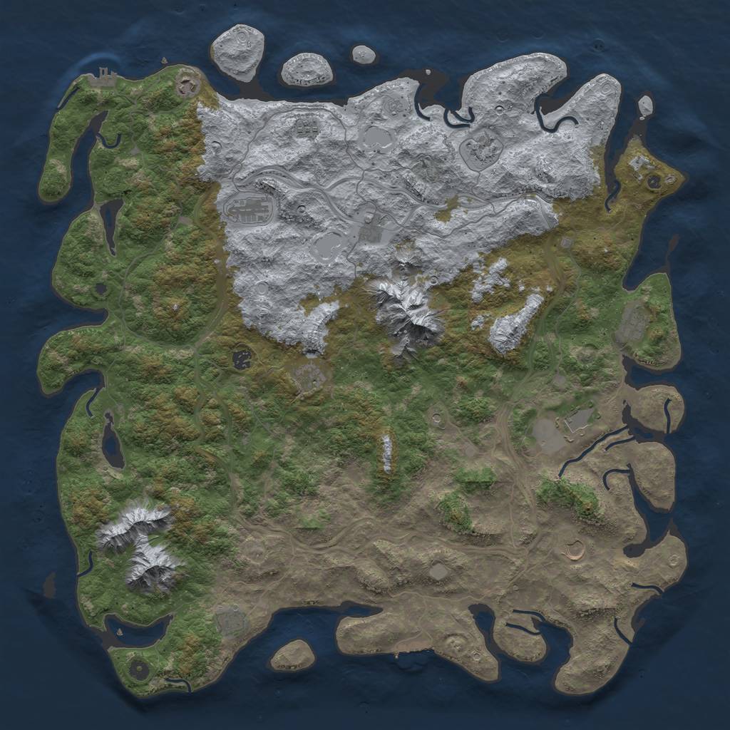 Rust Map: Procedural Map, Size: 5500, Seed: 82629, 18 Monuments