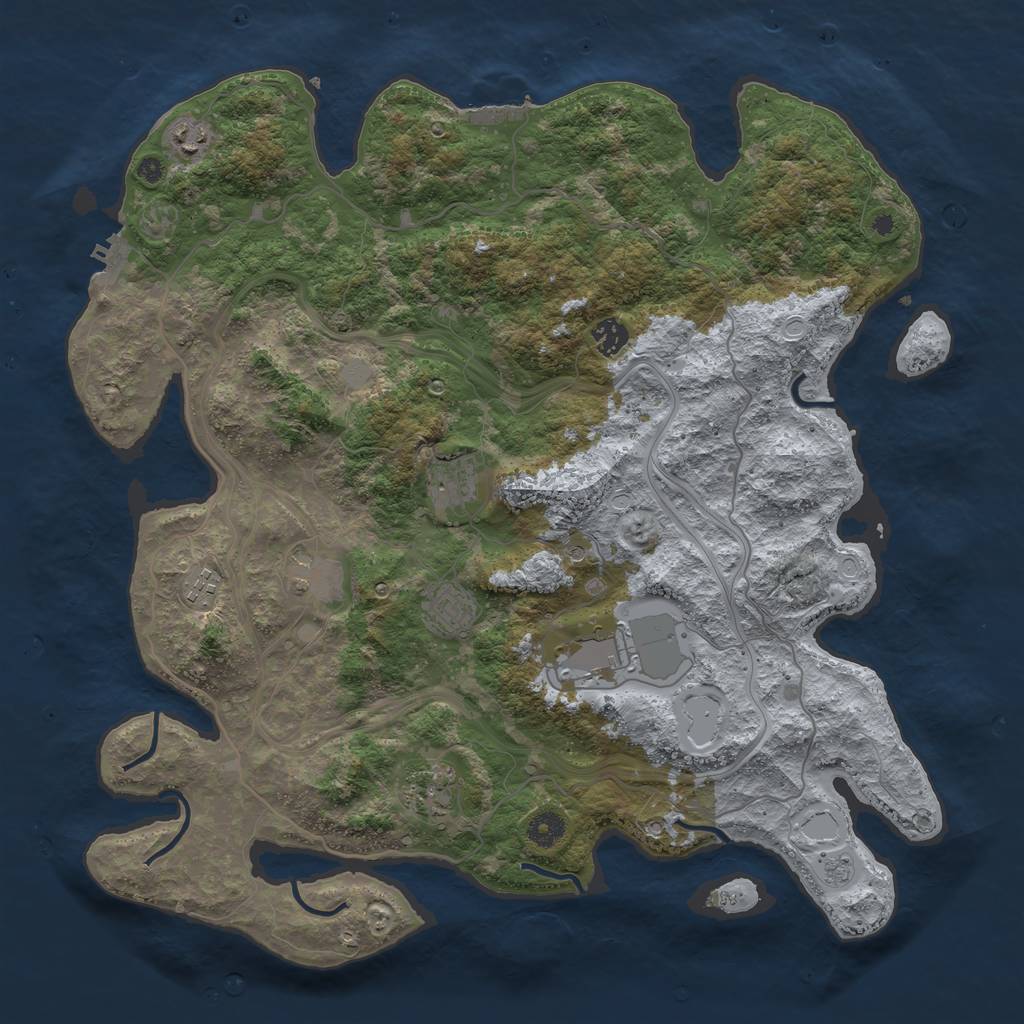 Rust Map: Procedural Map, Size: 4250, Seed: 8450, 17 Monuments