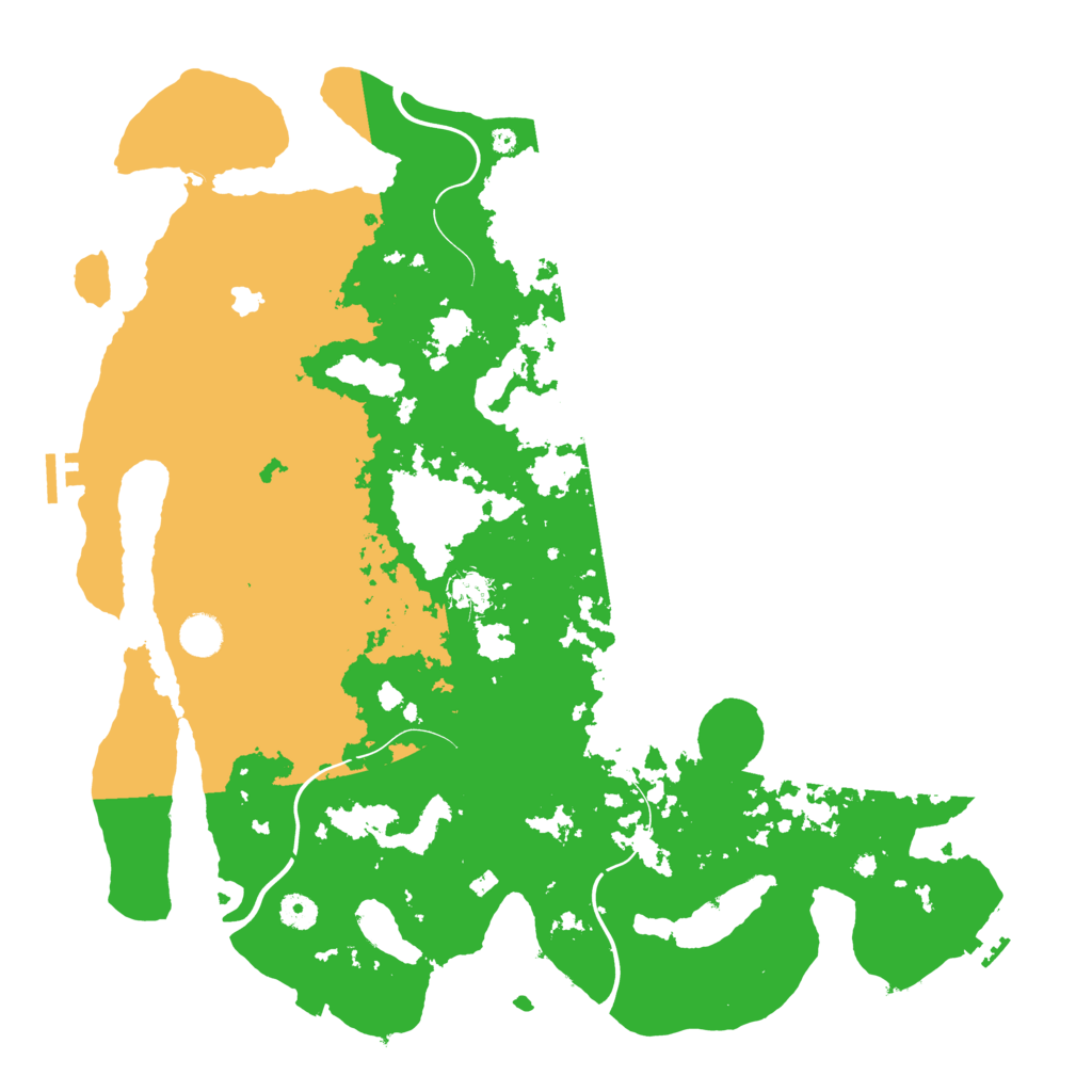 Biome Rust Map: Procedural Map, Size: 4444, Seed: 158620