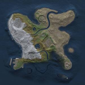 Thumbnail Rust Map: Procedural Map, Size: 2500, Seed: 2135488132, 10 Monuments