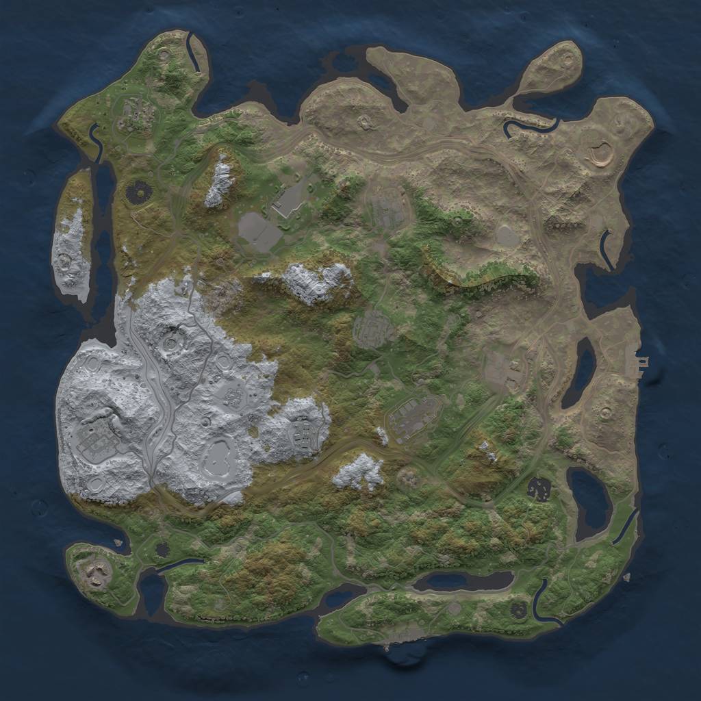 Rust Map: Procedural Map, Size: 4250, Seed: 8972821, 20 Monuments