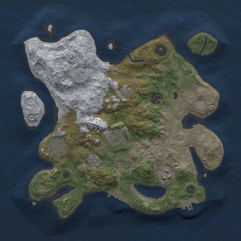 Rust Map: Procedural Map, Size: 3000, Seed: 2122022, 14 Monuments
