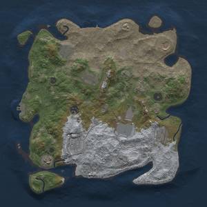 Thumbnail Rust Map: Procedural Map, Size: 3500, Seed: 531612, 19 Monuments