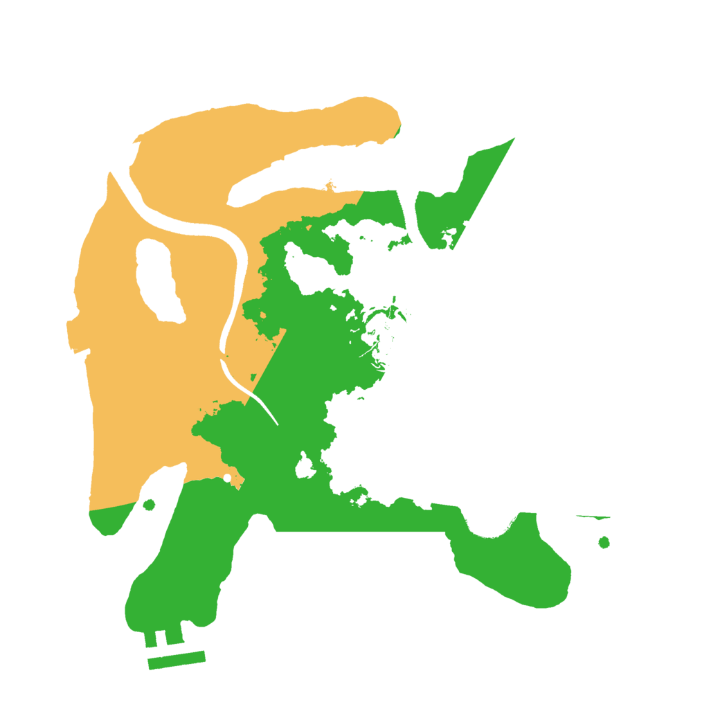 Biome Rust Map: Procedural Map, Size: 2500, Seed: 83575738