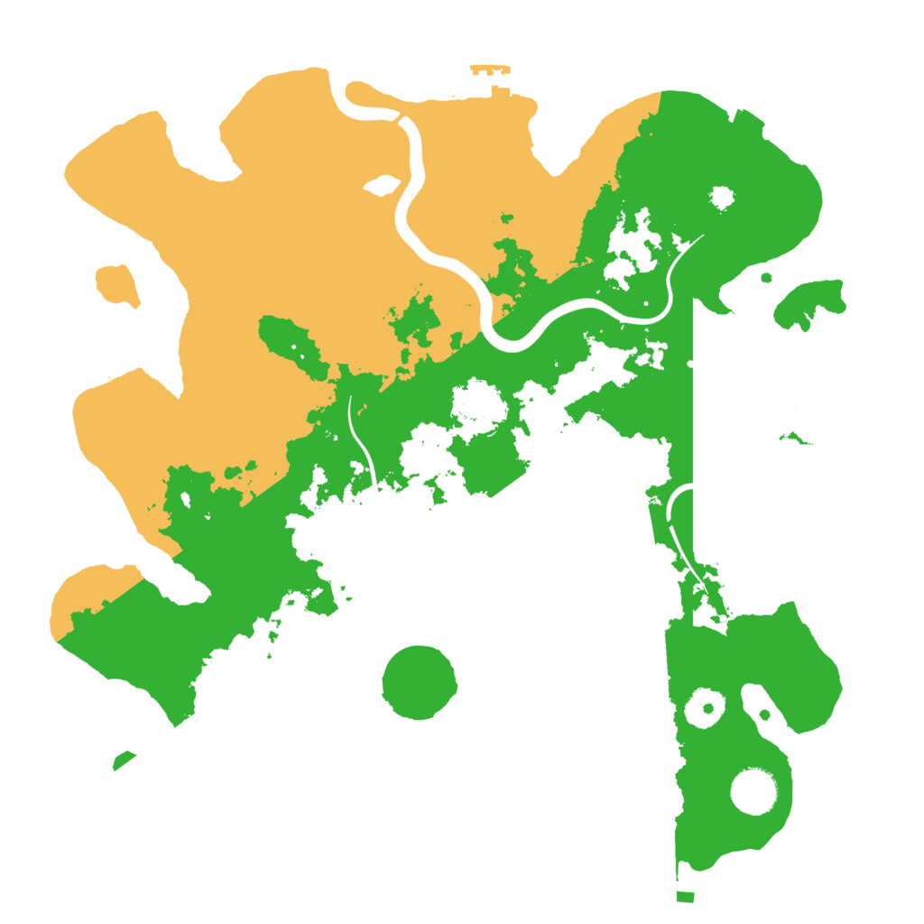 Biome Rust Map: Procedural Map, Size: 3500, Seed: 74379477