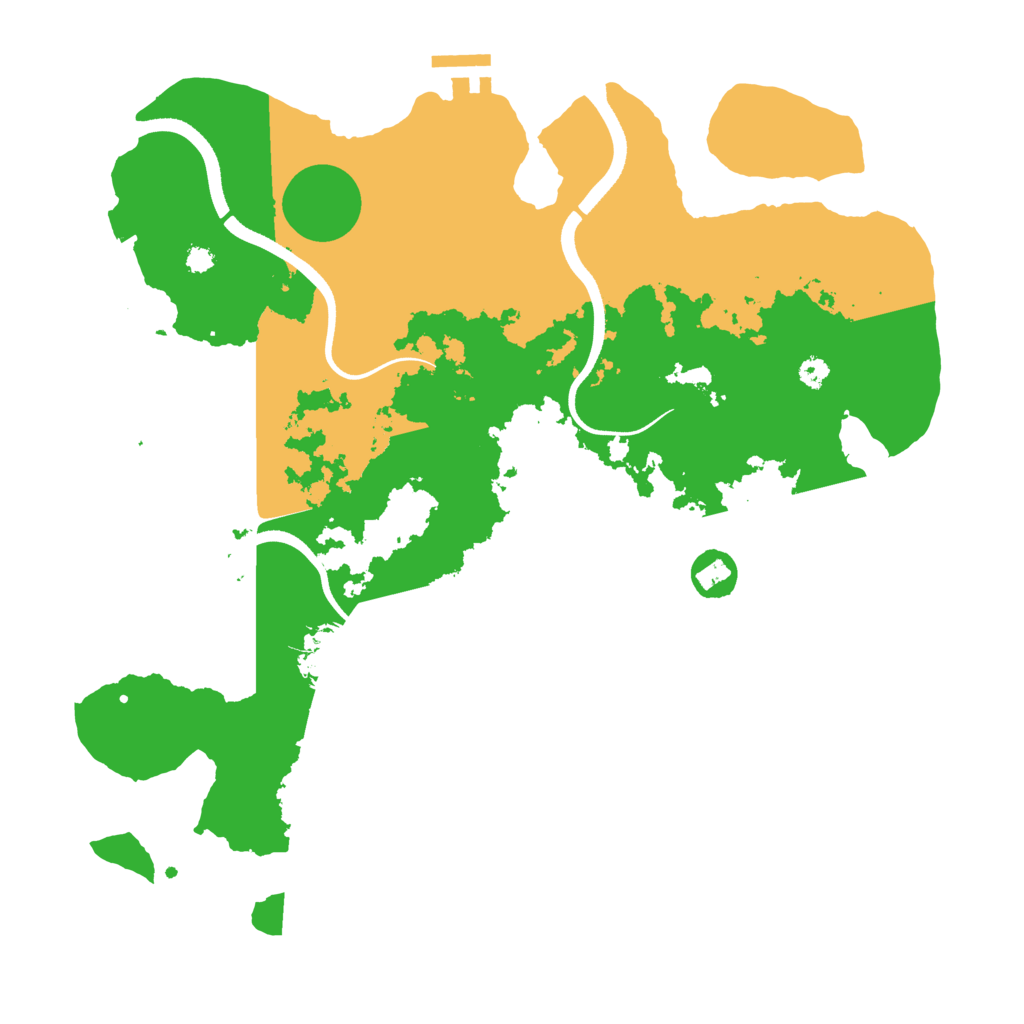 Biome Rust Map: Procedural Map, Size: 3500, Seed: 285617538